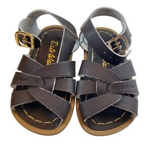NIB Salt Water Sandals by Hoy Original Water Friendly Brown Leather Kids Size 5